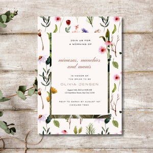 Bridal Brunch Invitation, Bridal Shower Invite, Bridal Shower Invitation Template, Bridal Shower Brunch Invitation Editable Template
