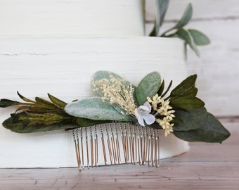 Bridal Hair Piece, Wedding Hair Accessories, Greenery Hair Comb, Flower Comb, Floral Hair Comb, Flower Headpiece