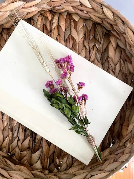 Mini ramo de flores secas pequeñas, propuesta de niña de las flores,  propuesta de dama de honor, decoración del hogar -  España