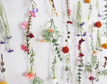 Wildflower Garland, Hanging Flowers, Wedding Flower Garland, Hanging Flower Garland