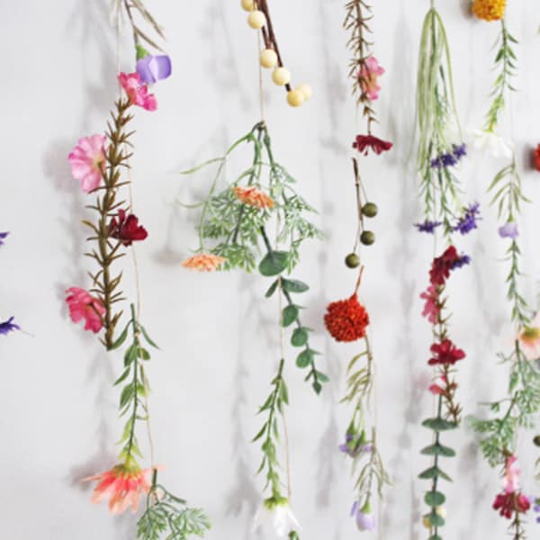 Wildflower Garland, Hanging Flowers, Wedding Flower Garland, Hanging Flower Garland