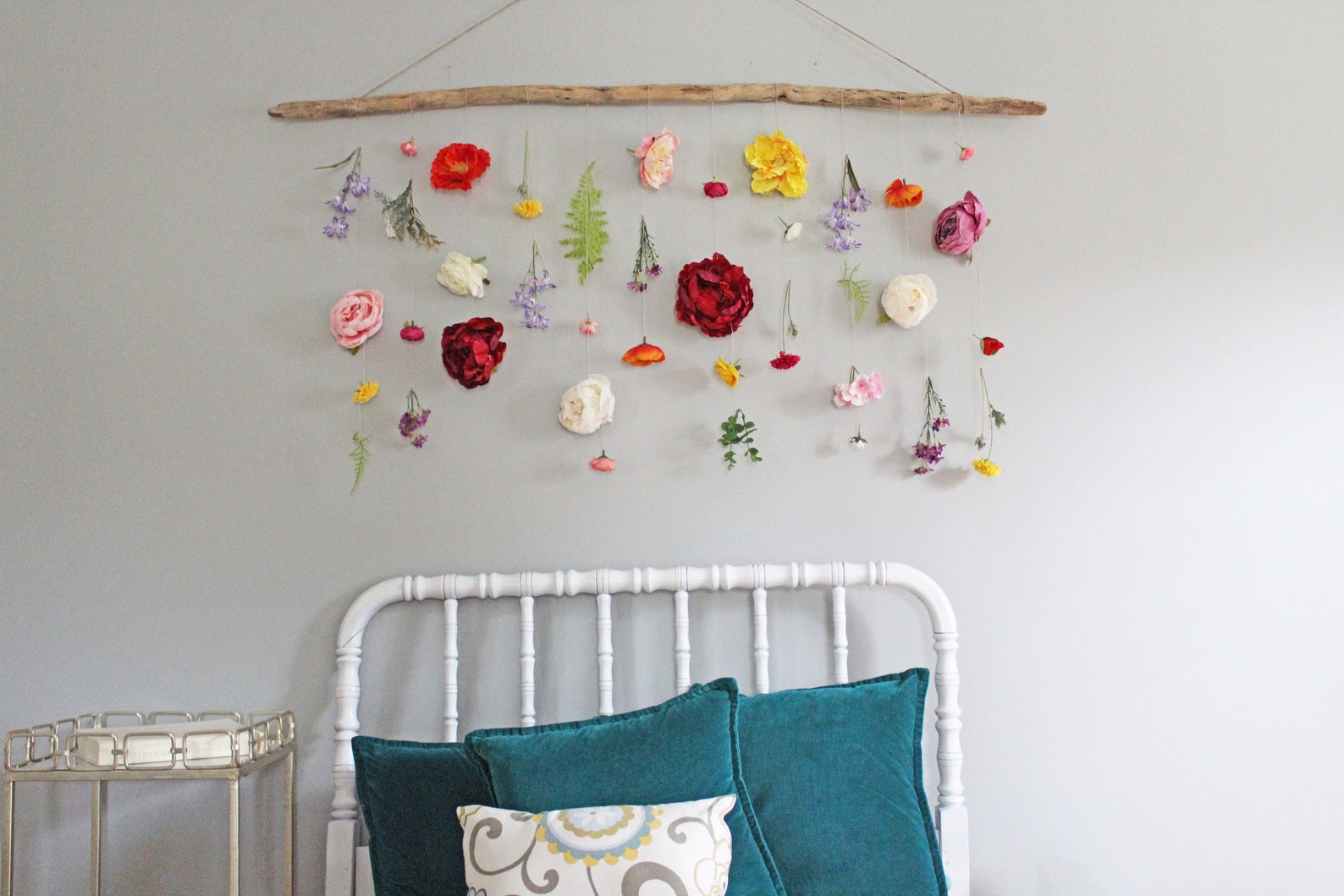 Boho Decor Flower Wall Hanging Boho Wall Decor Boho Flower Etsy
