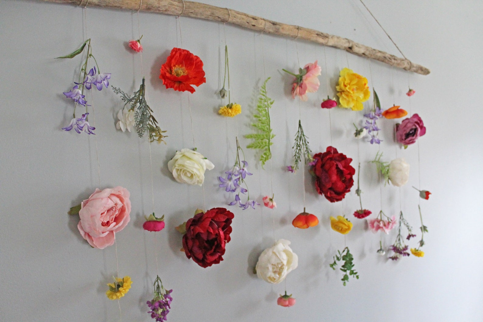 Boho Decor Flower Wall Hanging Boho Wall Decor Boho Flower Etsy