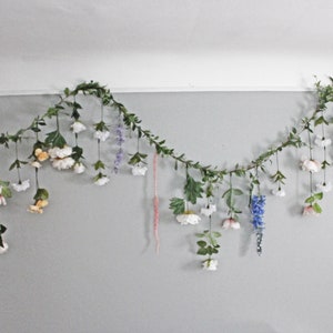 Hanging Flower Backdrop, Wedding Flower Garland, Wedding Ceremony Backdrop, Silk Flower Garland, Wedding Flower Wall image 4