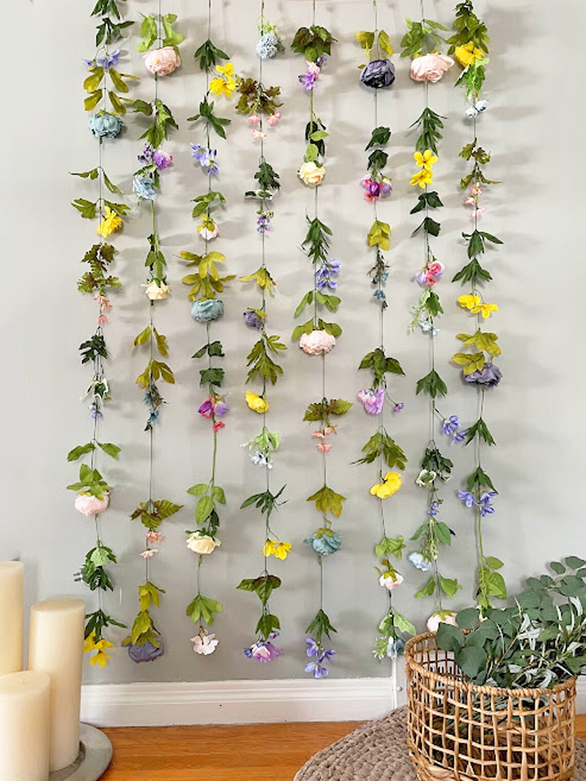 Flower Garland Wall Decor Flower Garland Hanging Flower - Etsy