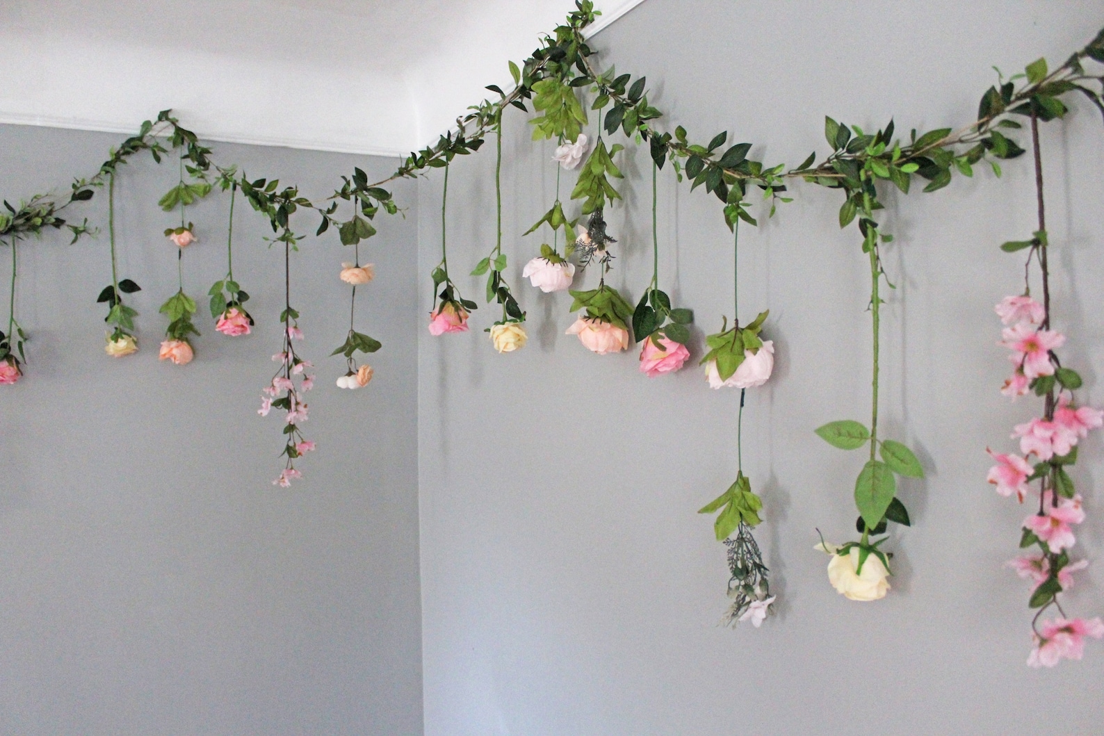 Flower Garland Backdrop Hanging Flower Backdrop Flower Etsy