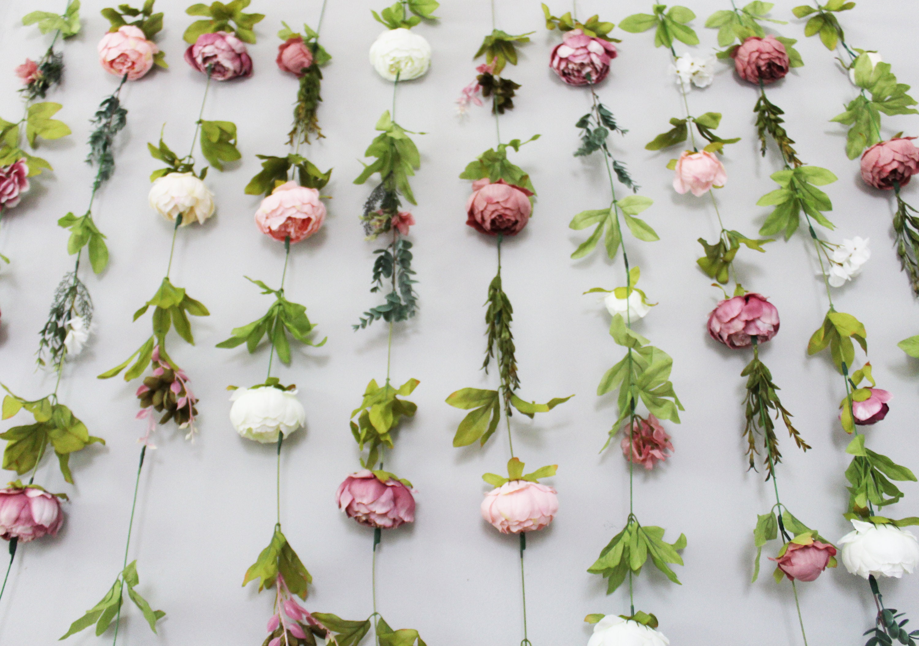 Hanging Flower Decor Flower Garland Wall Decor Flower Etsy