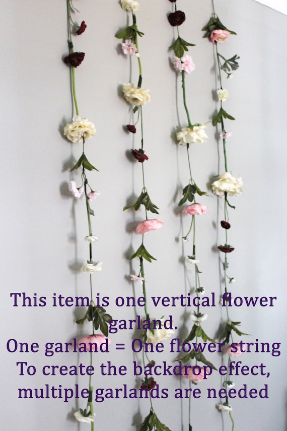 Wildflower Garland, Floral Garland, Hanging Flowers, Wedding Flower  Garland, Hanging Flower Garland 