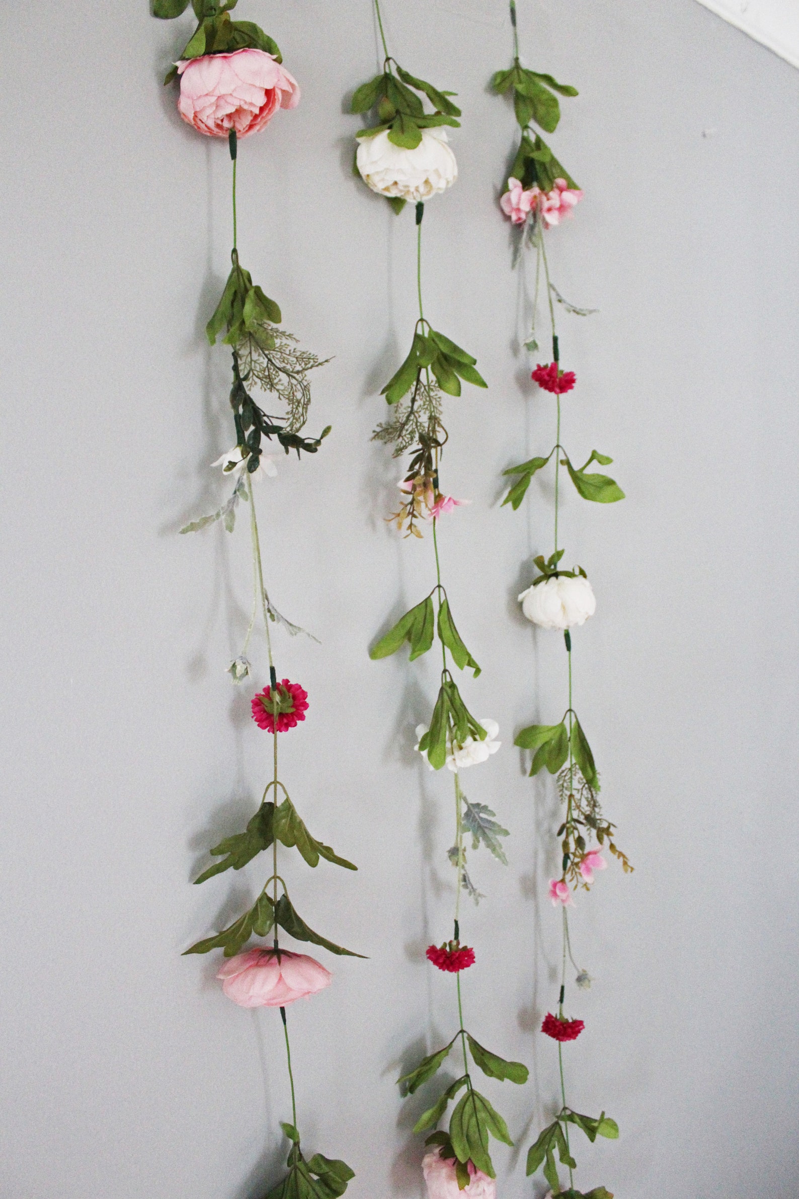 Hanging Flower Decor Boho Flower Garland Hanging Flower Etsy
