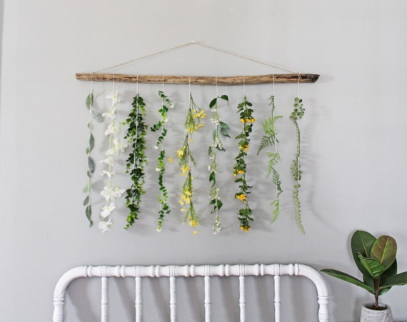 Boho Wall Hanging Plant Wall Hanging, Flower Wall Hanging, Boho