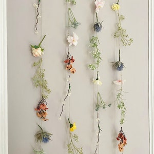 Hanging Wildflower Garland, Boho Wedding Backdrop