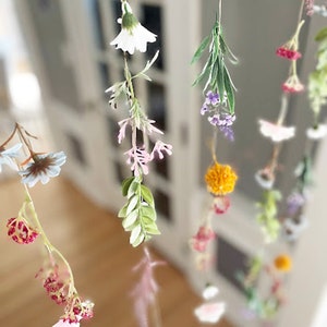 Wildflower Garland, Floral Garland, Hanging Flowers, Wedding Flower Garland, Hanging Flower Garland
