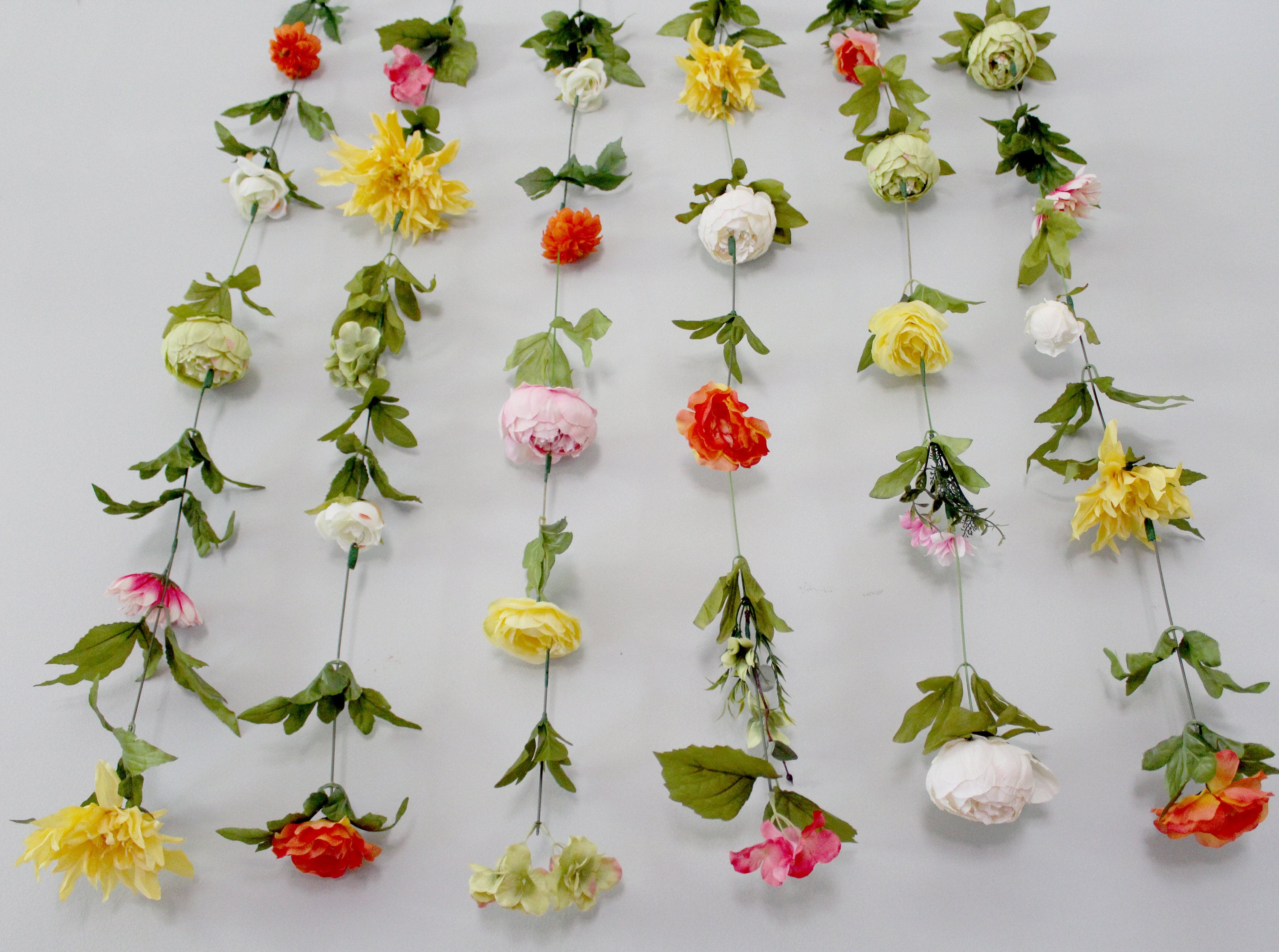 Flower Garland Hanging Flower Garland Wall Decor Flower Etsy