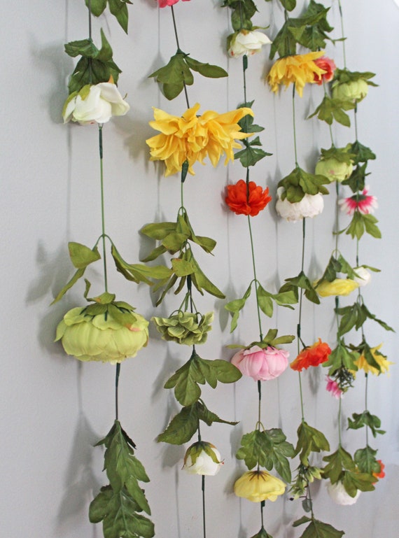 Wildflower Garland Hanging Flower Decor, Flower Garland Wall Decor, Hanging  Flower Backdrop 