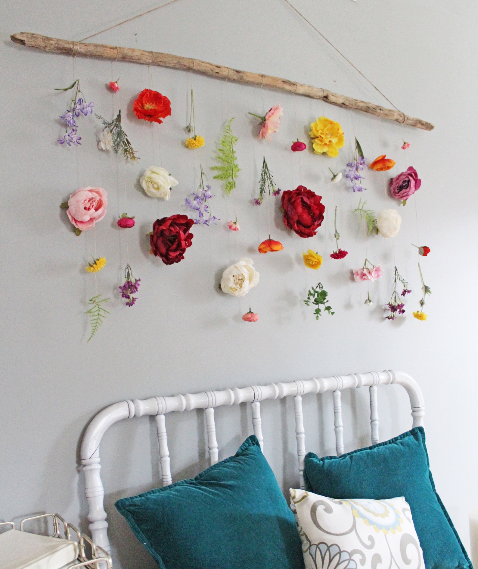 Boho Decor Flower Wall Hanging Boho Wall Decor Boho Flower Etsy