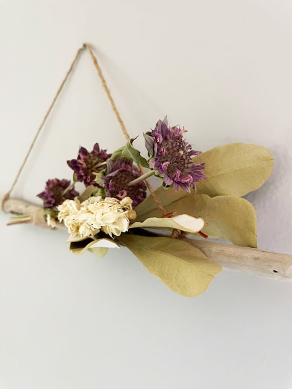 Boho Wall Hanging Home Decor Flower Wall Hanging Dried Flowers Hanging Wall Decor Etsy Canada