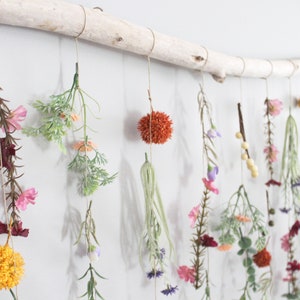 Wildflower Wall Hanging Boho Home Decor, Flower Wall Hanging, Boho Wall  Hanging 