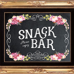 Printable Snack Bar Sign Snack Bar Sign Digital Snack Bar - Etsy UK