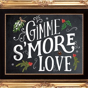 holiday smores bar sign, smore love sign, christmas smores bar sign, printable smores Bar sign, digital smores bar sign, 8 x 10