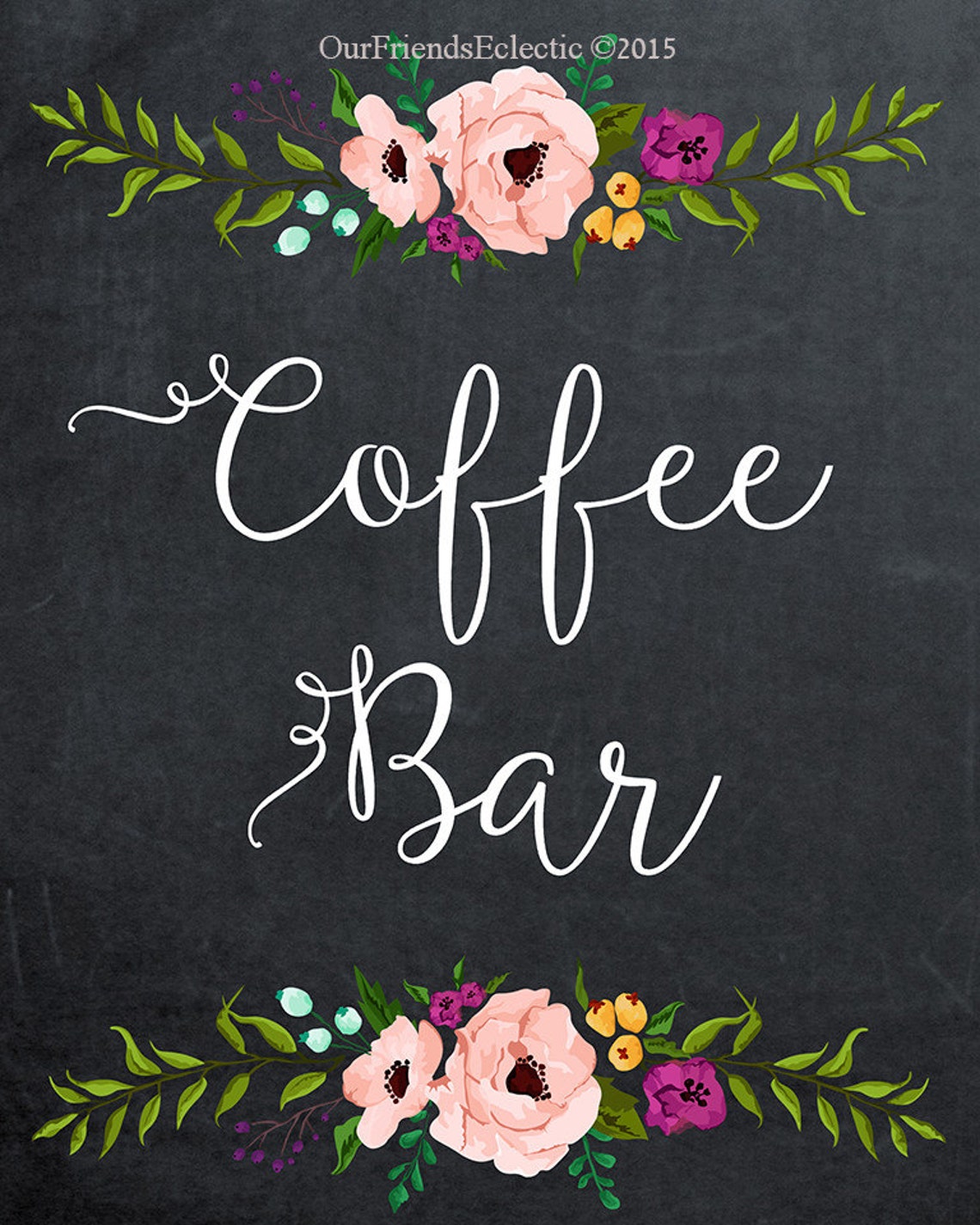 Printable Coffee Bar Sign Digital Coffee Bar Sign Coffee Bar - Etsy UK