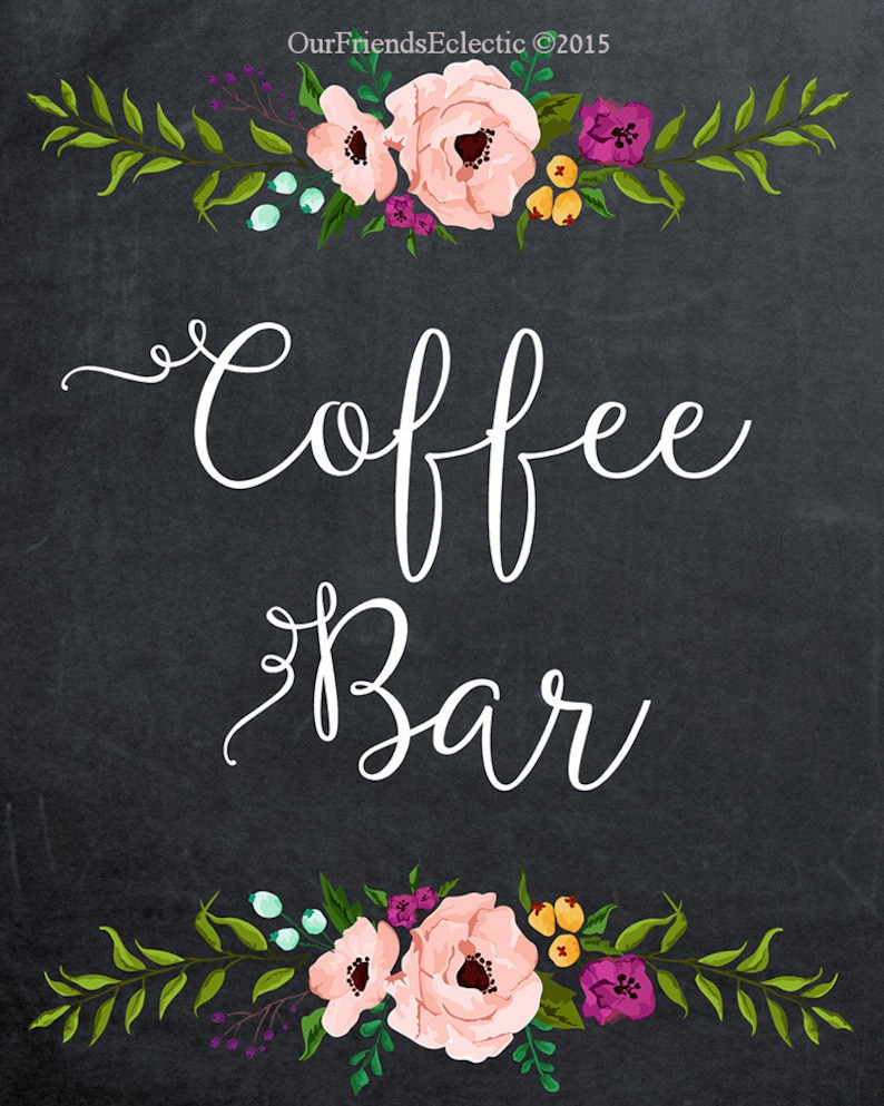 Printable Coffee Bar Sign Printable Word Searches