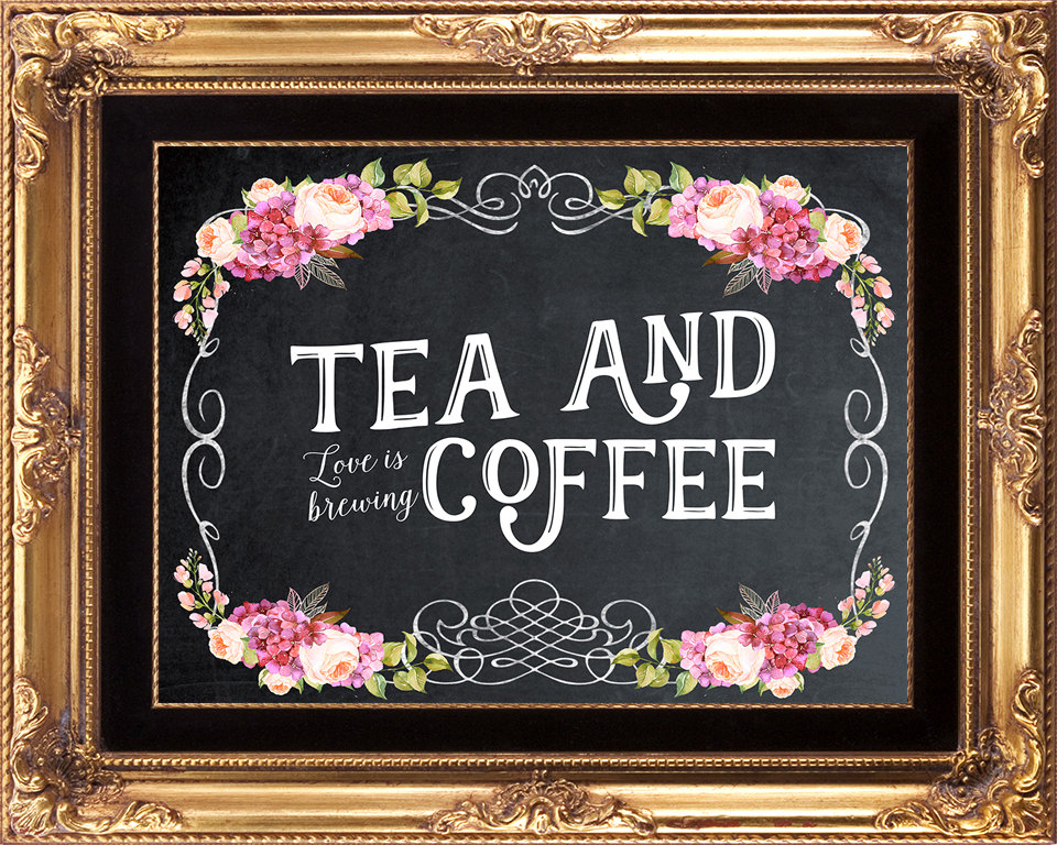 Printable tea and coffee sign wedding tea coffee sign tea Etsy