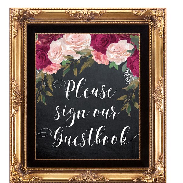 Chalkboard Guestbook - Etsy