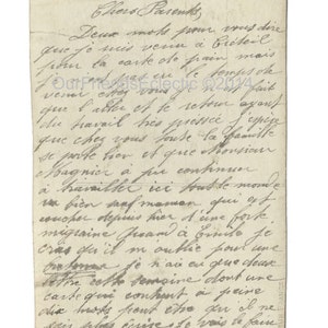 Digital download,printable script,French script writing,vintage letter,ephemera,antique script,scrapbooking etc
