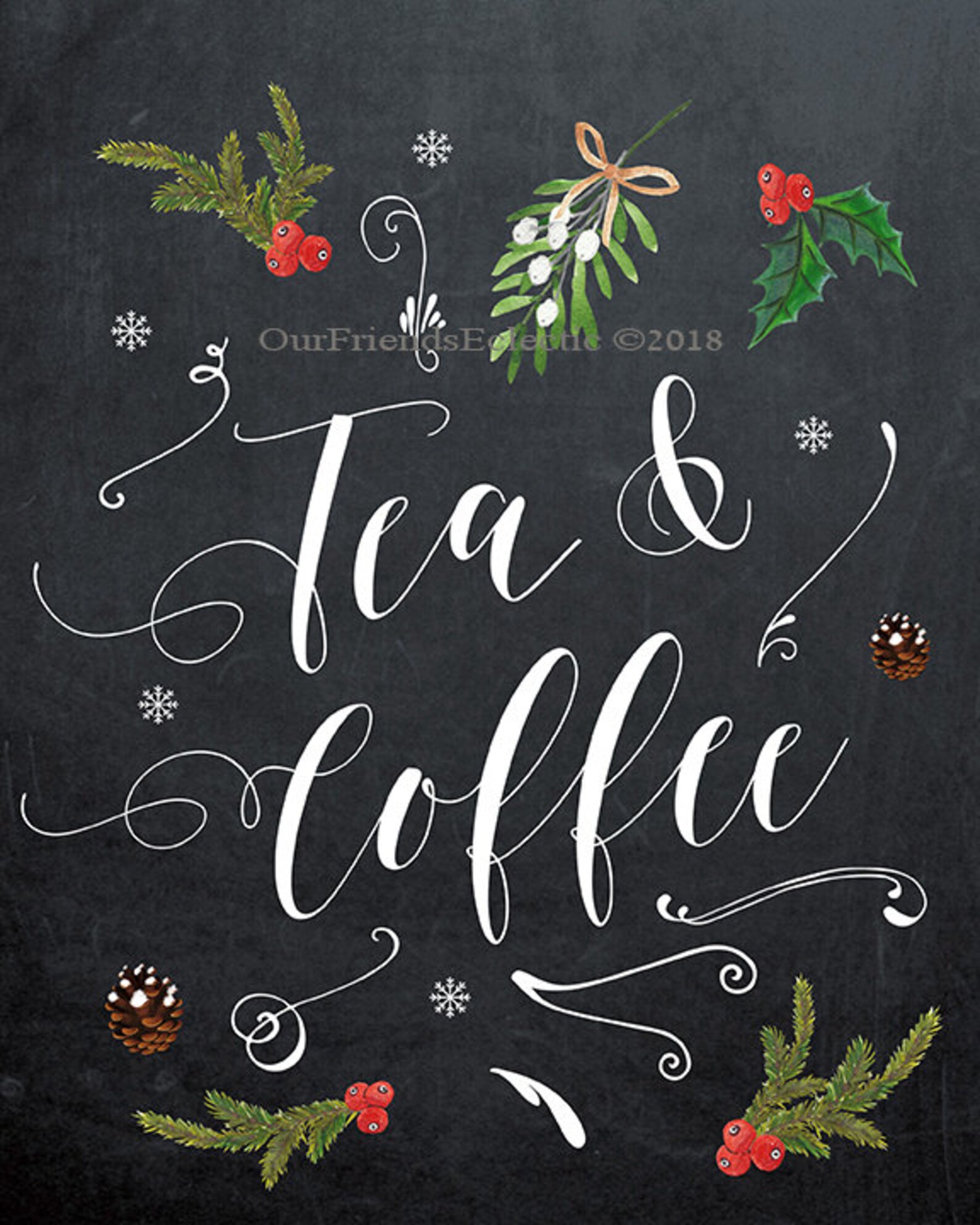 Printable Tea and Coffee Sign Wedding Tea Coffee Sign | Etsy UK