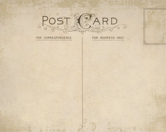 Postal vintage en blanco, imprimible, 5x7 (descarga digital)