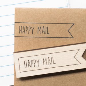Glücklich Post Stempel, Stempel, Stempel Text glücklich Mail, Poststempel, Kunsthandwerk, postcrossing, Snail Mail, diy, Hobby Briefmarken