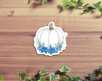 White Pumpkin Fall Sticker | Comfy Sticker | Fall Stickers | Autumn Stickers | Cute Fall Stickers | Pumpkin Stickers