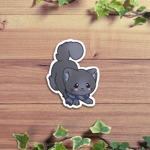 Cat HP Stickers | Wizard Stickers | Wizard Houses Sticker | Lion | Snake | Raven | Badger | Magic | Wizarding World | Russian Blue | Calico