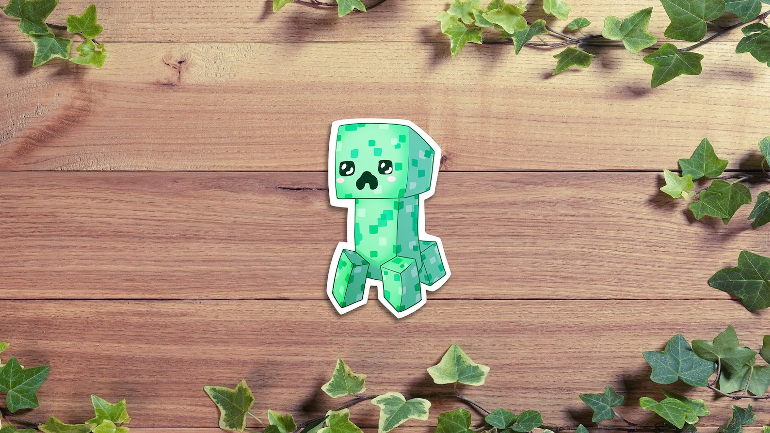 Minecraft Creeper Sticker Minecraft Sticker Minecraft Inspired Stickers