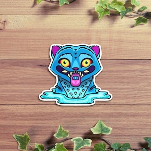 KPOP Blue Tiger Head Fan art Sticker | kpopDH inspired stickers | demon tiger | tiger | derpy | kpop demon boys  | kpop stickers |