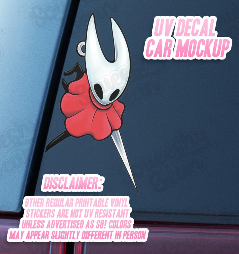Hornet Sticker | UV Resistant Car Decal Option | Silk Song | Hollow Knight | Fan Art image 2