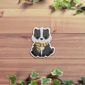 Badger HP Stickers | Wizard Stickers | Wizard Houses Sticker | Lion | Snake | Raven | Badger | Magic | Wizarding World |