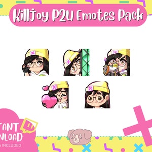 Killjoy Twitch Discord Emote Pack | Valorant Inspired Emotes | Digital Download | Cute emotes | Killjoy Emote | Riot | Valorant Agent Emotes