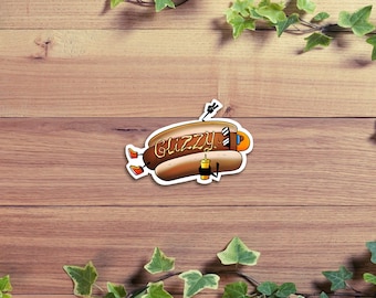 Pegatina Glizzy / Pegatina Hotdog / Pegatina de comida / Pegatina meme / Pegatinas divertidas / Pegatina divertida Glizzy