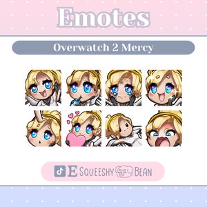 Overwatch 2 Mercy Inspired Twitch Emotes / Descarga digital / Lindos gestos / Mercy Emotes / Fox / Kitsune / Kiriko / P2U / Lifeweaver