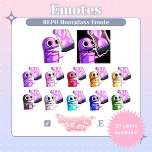 REPO Hourglass Emotes | Digital Download | Cute emotes | Funny Emotes | Kick | Scary Emotes | Multicolor | R.E.P.O | Monsters |