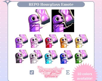 REPO Hourglass Emotes | Digital Download | Cute emotes | Funny Emotes | Kick | Scary Emotes | Multicolor | R.E.P.O | Monsters |