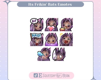 Spooky Bats Twitch Emotes | Digital Download | Cute emotes | Halloween Emotes | Spooky | Scary | Bat | Ghosts | Kick | Discord | Monsters |