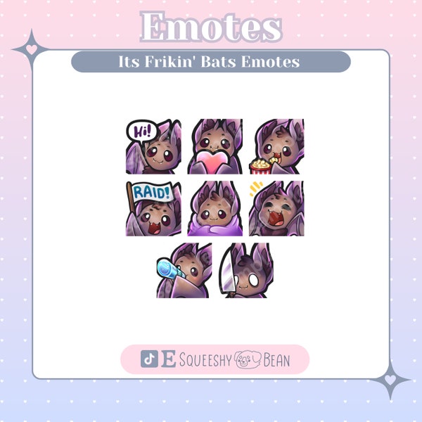 Spooky Bats Twitch Emotes | Digital Download | Cute emotes | Halloween Emotes | Spooky | Scary | Bat | Ghosts | Kick | Discord | Monsters |