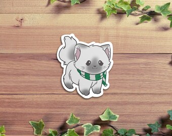 Cat HP Stickers | Wizard Stickers | Wizard Houses Sticker | Lion | Snake | Raven | Badger | Magic | Wizarding World | Black Cat | White Cat