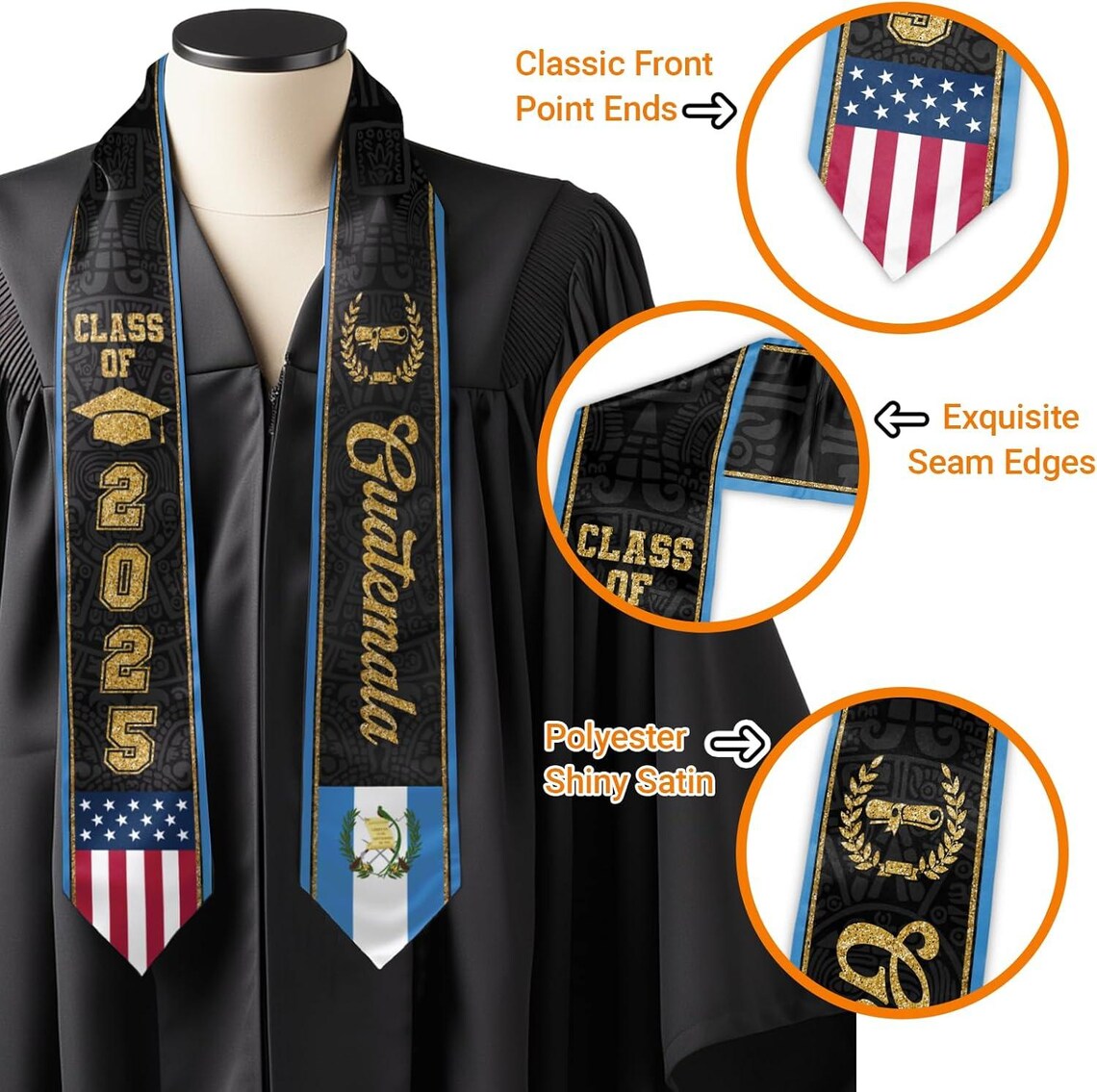 Personalized College Graduation Stole, Custom Grad Sash to Celebrate ...
