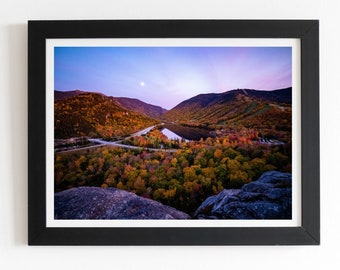 Artist Bluff Fall Sunset, Franconia Notch State Park New Hampshire Framed Fine Art Print