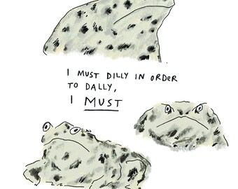 Dilly Dally Square Print