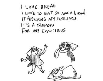 Bread square print