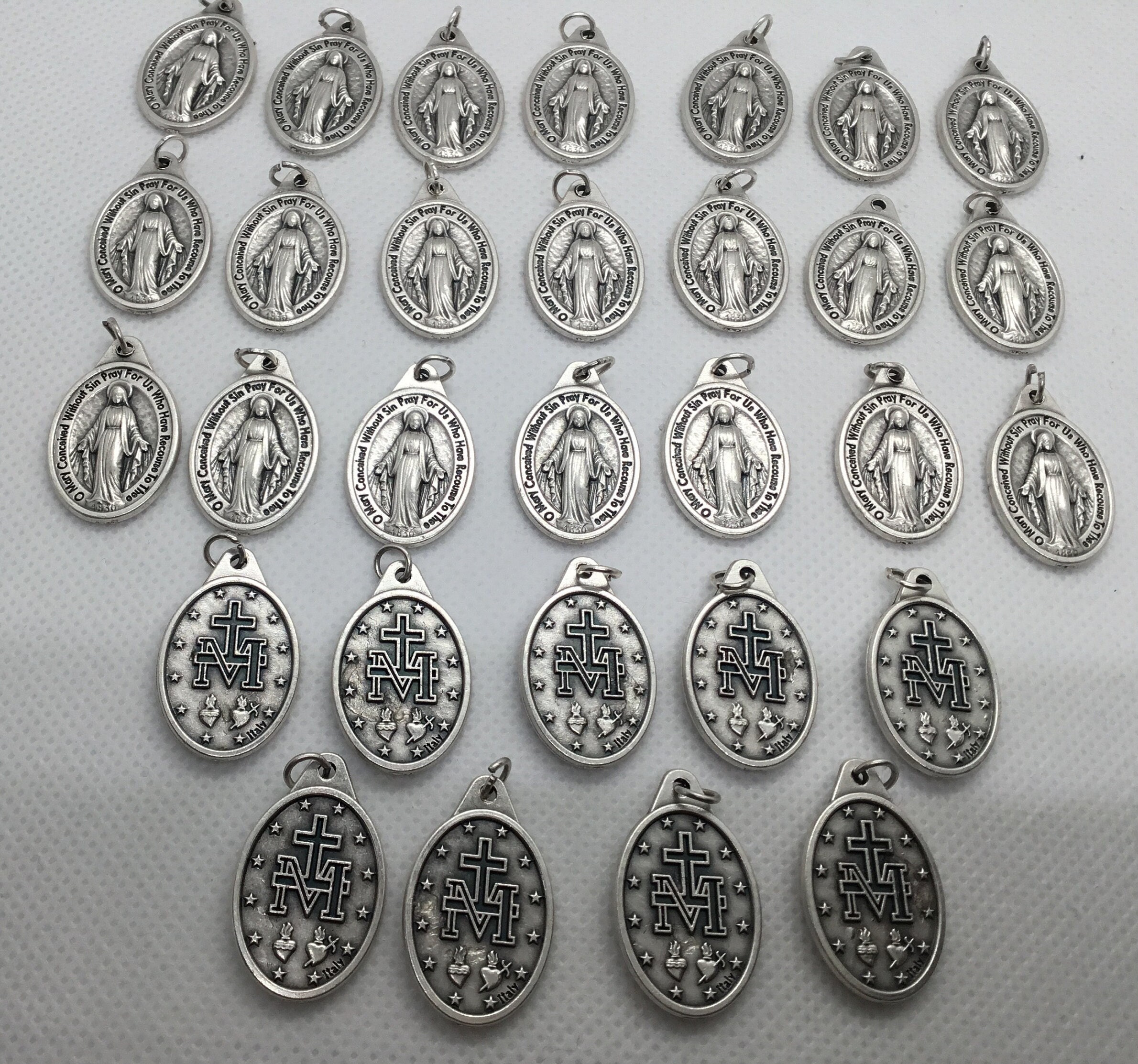 Religious Catholic MIRACULOUS Medals Made in Italy 30 Pc Lot Etsy